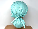 Load image into Gallery viewer, Star Speckles - Teal *Gold Metallic Print* - Ponytail
