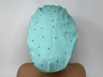 Load image into Gallery viewer, Star Speckles - Teal *Gold Metallic Print* - Ponytail
