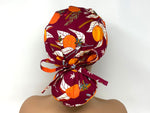 Load image into Gallery viewer, Citrus on Maroon - Ponytail
