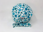 Load image into Gallery viewer, Teal Polka Dots - Silver Metallic Print
