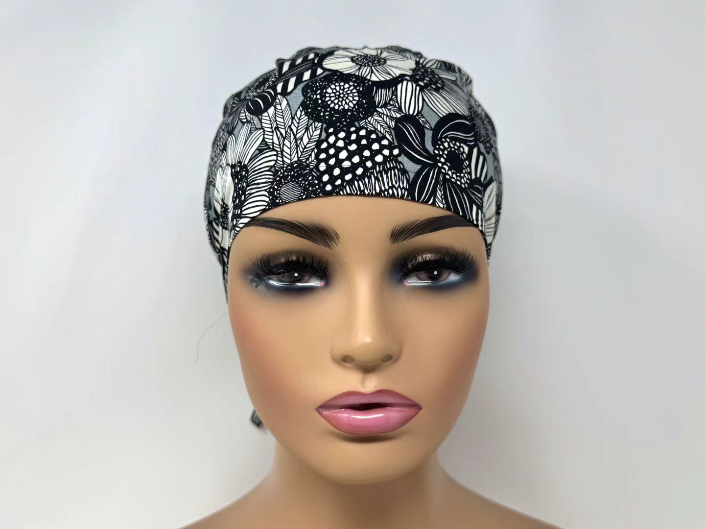 Wild Floral - Scrub Hat - Ponytail