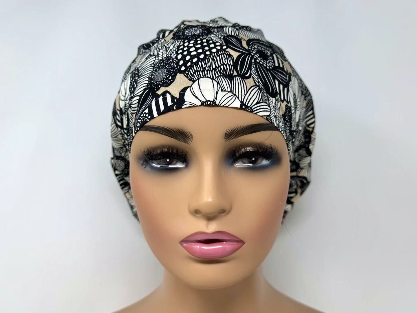 Wild Floral C - Scrub Hat - Ponytail