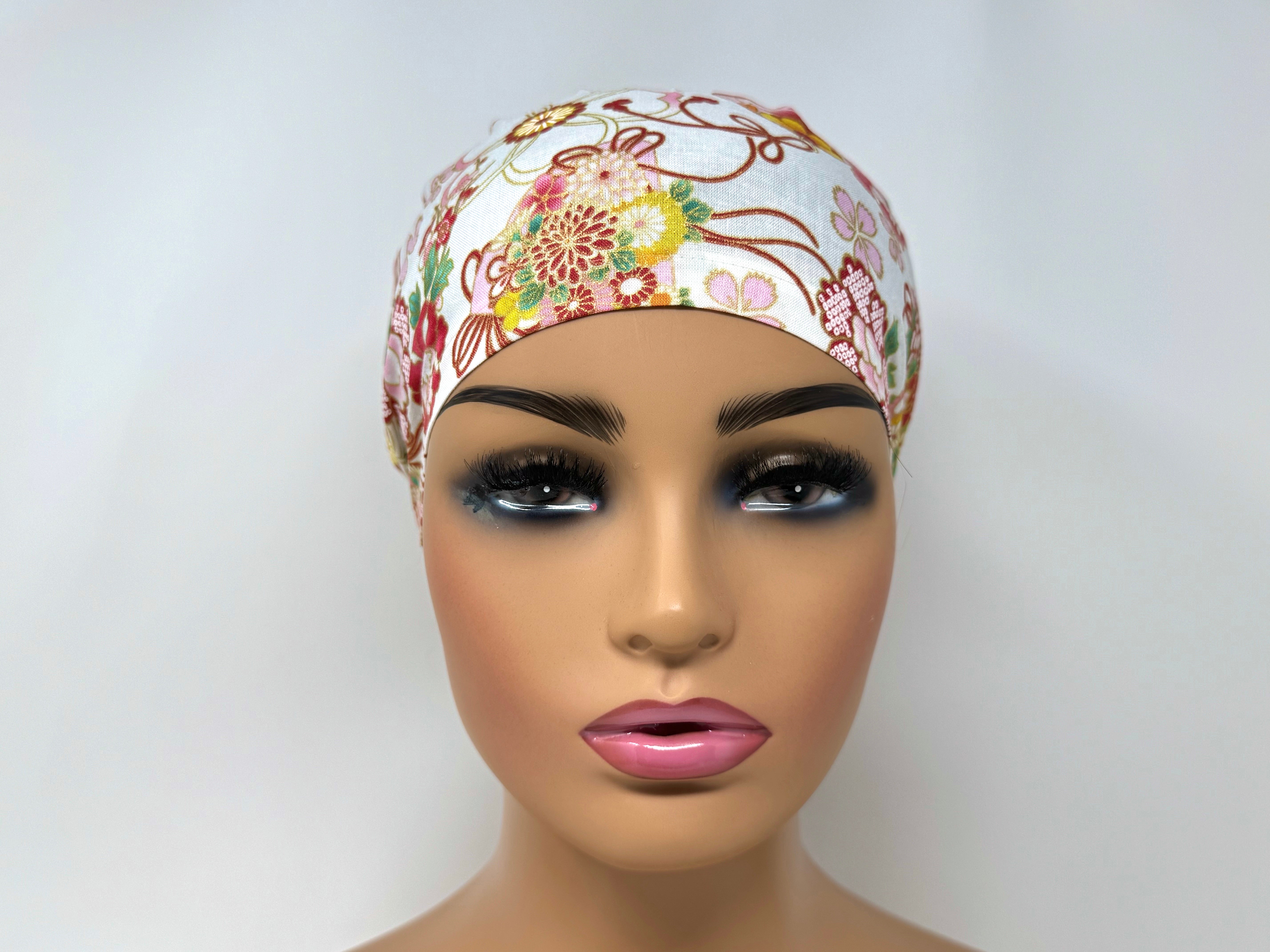 Mixed Flowers 13 - Scrub Hat - Ponytail