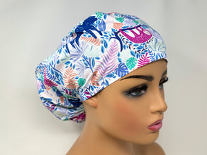Tropical Jungle Animals -White- Ponytail