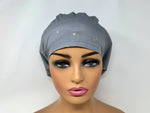 Load image into Gallery viewer, Japanese Fabric -Love Hearts E *Gold Metallic Print*  - Ponytail
