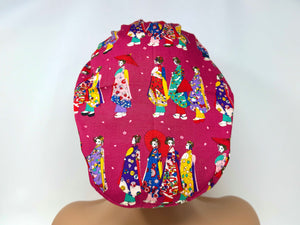 Little Maiko -  Magenta - Japanese Fabric  - Ponytail