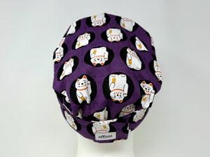 Lucky Cats On Purple - Cotton Dobby - SP