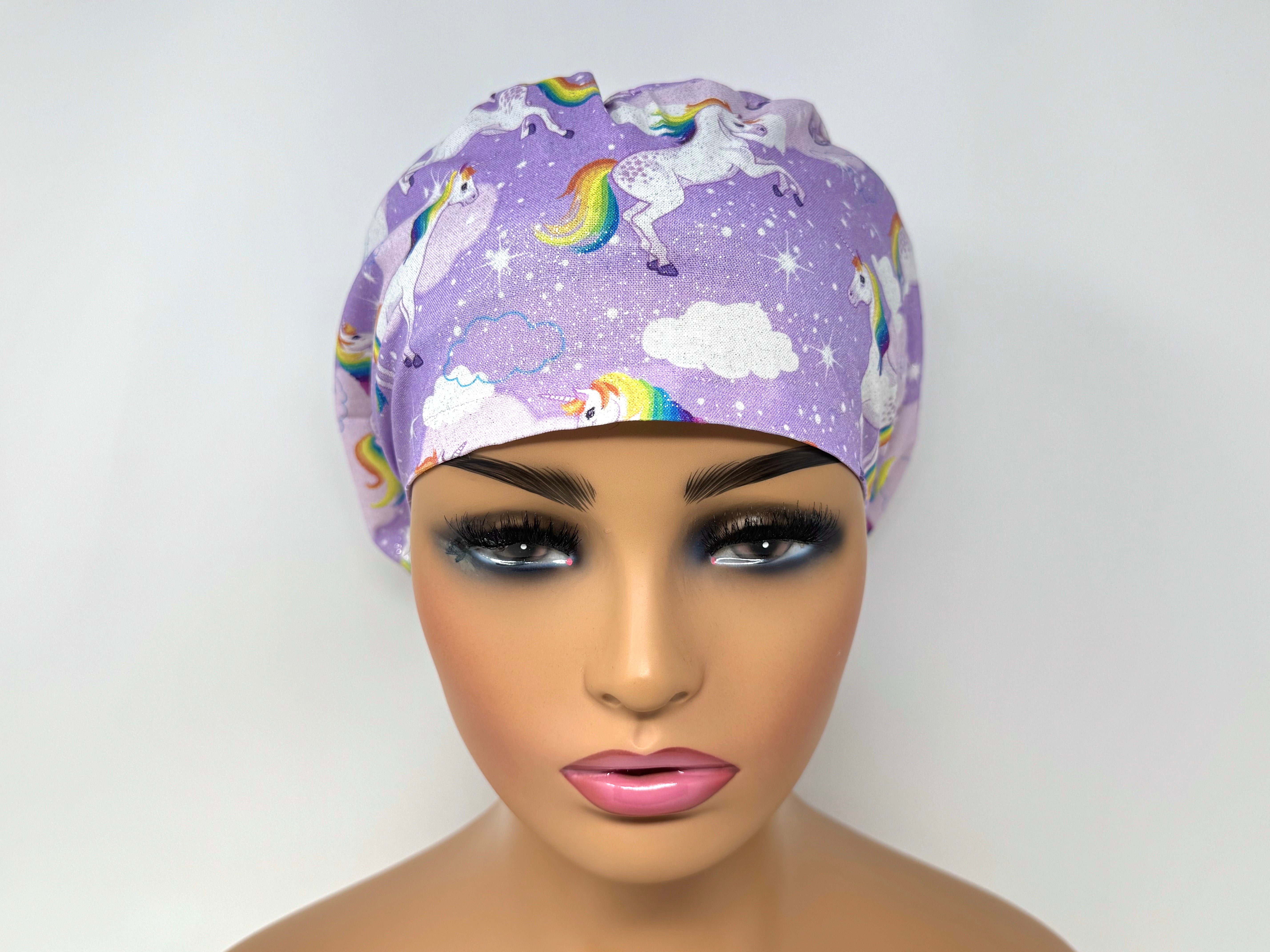 Unicorn with Sparkles - Silver Metallic Print - Ponytail
