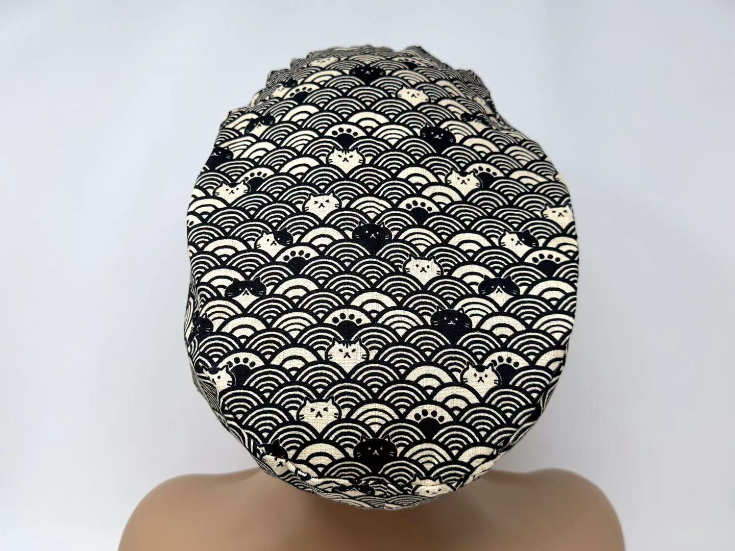 Deep Sea Cats on B *Cotton Dobby* Ponytail