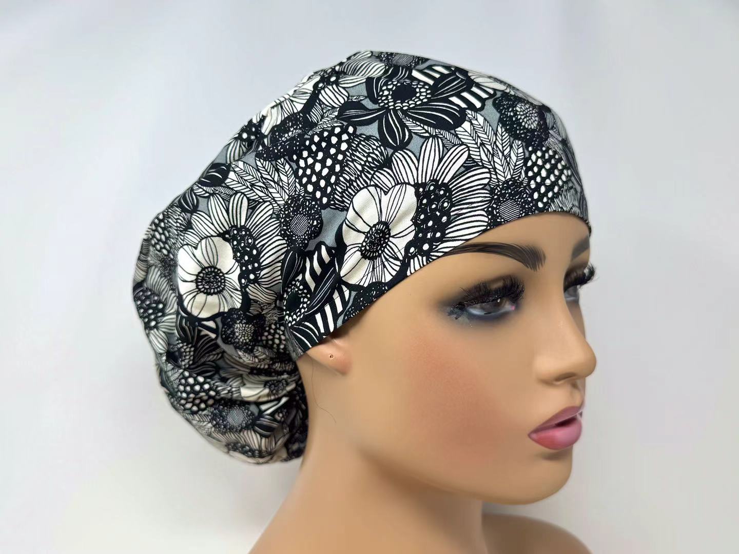 Wild Floral - Scrub Hat - Ponytail
