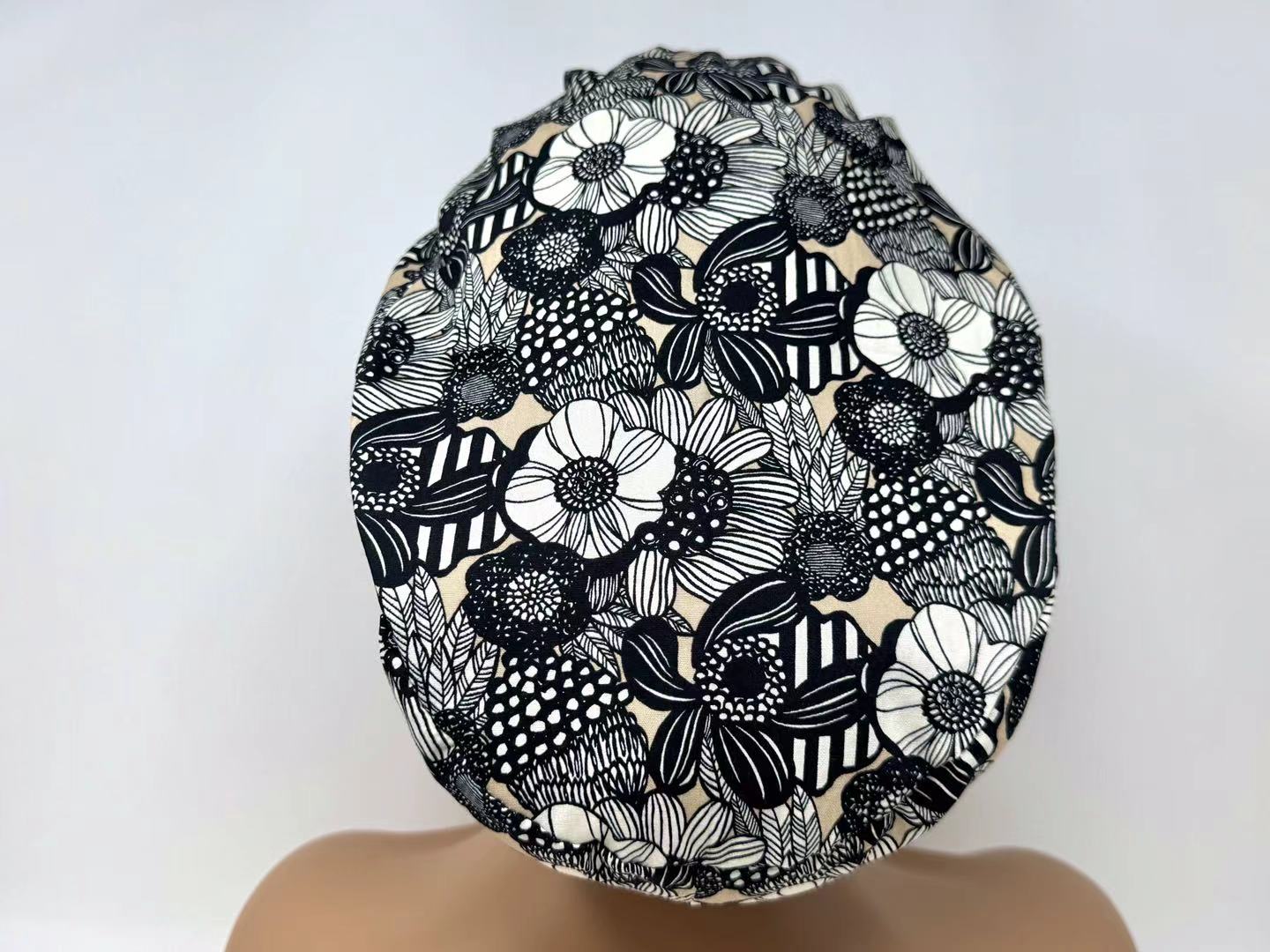 Wild Floral C - Scrub Hat - Ponytail