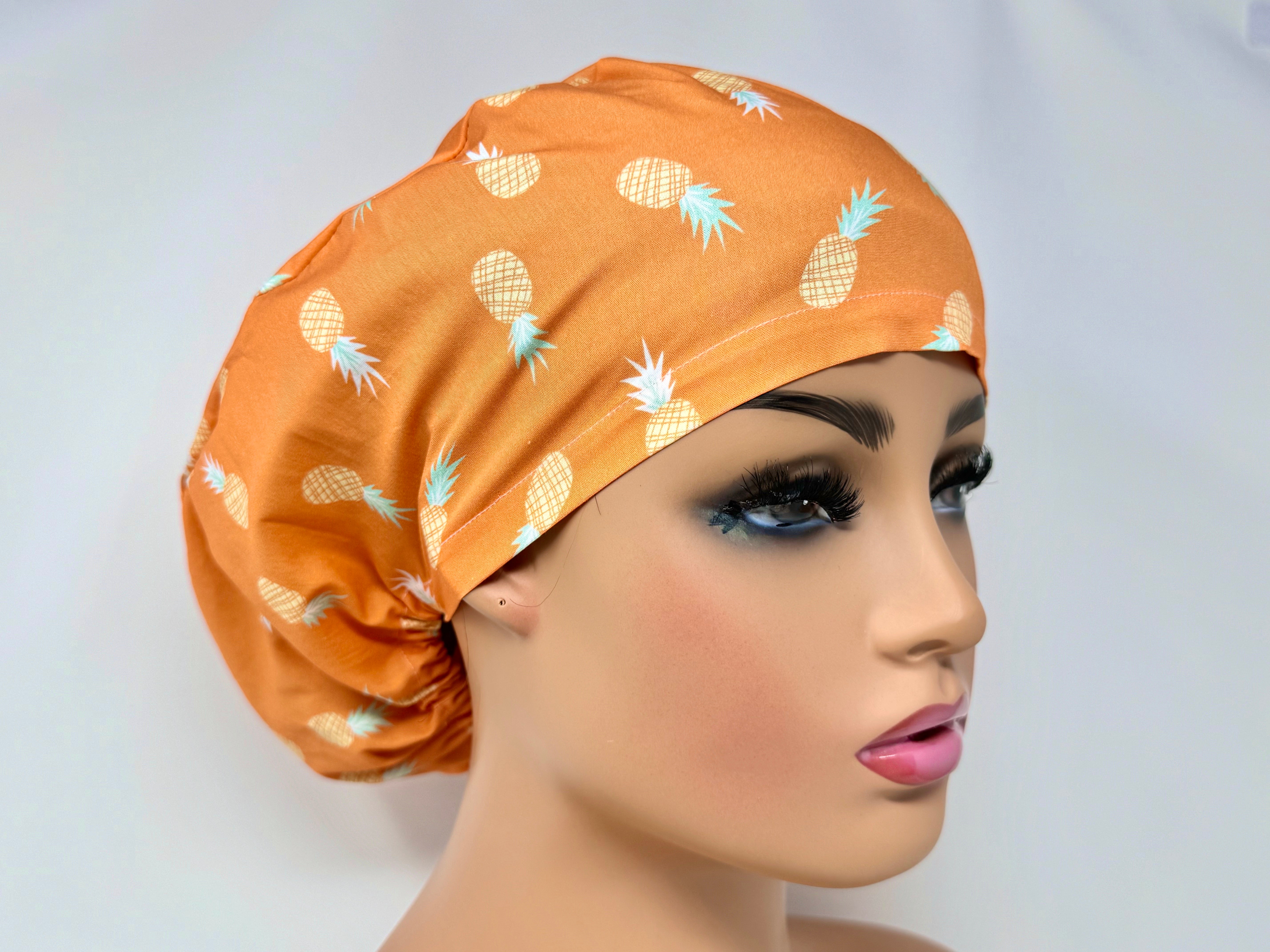 Hawaiian Pineapples on Orange - Ponytail