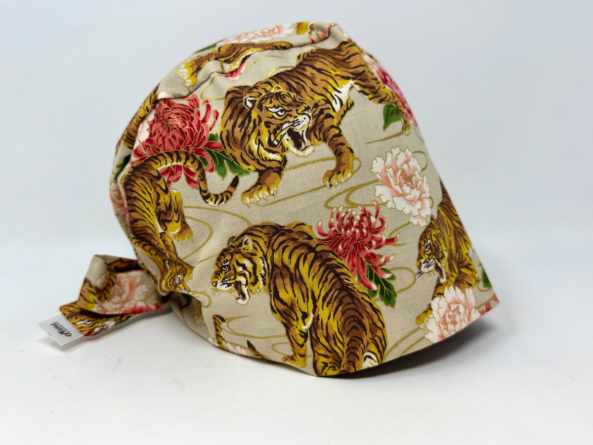 Traditional Tiger - *Gold Metallic Print* – MimiScrubHats