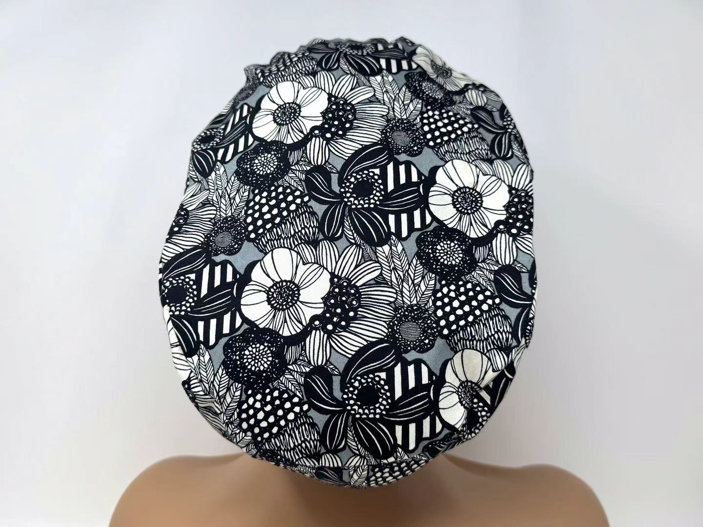 Wild Floral - Scrub Hat - Ponytail