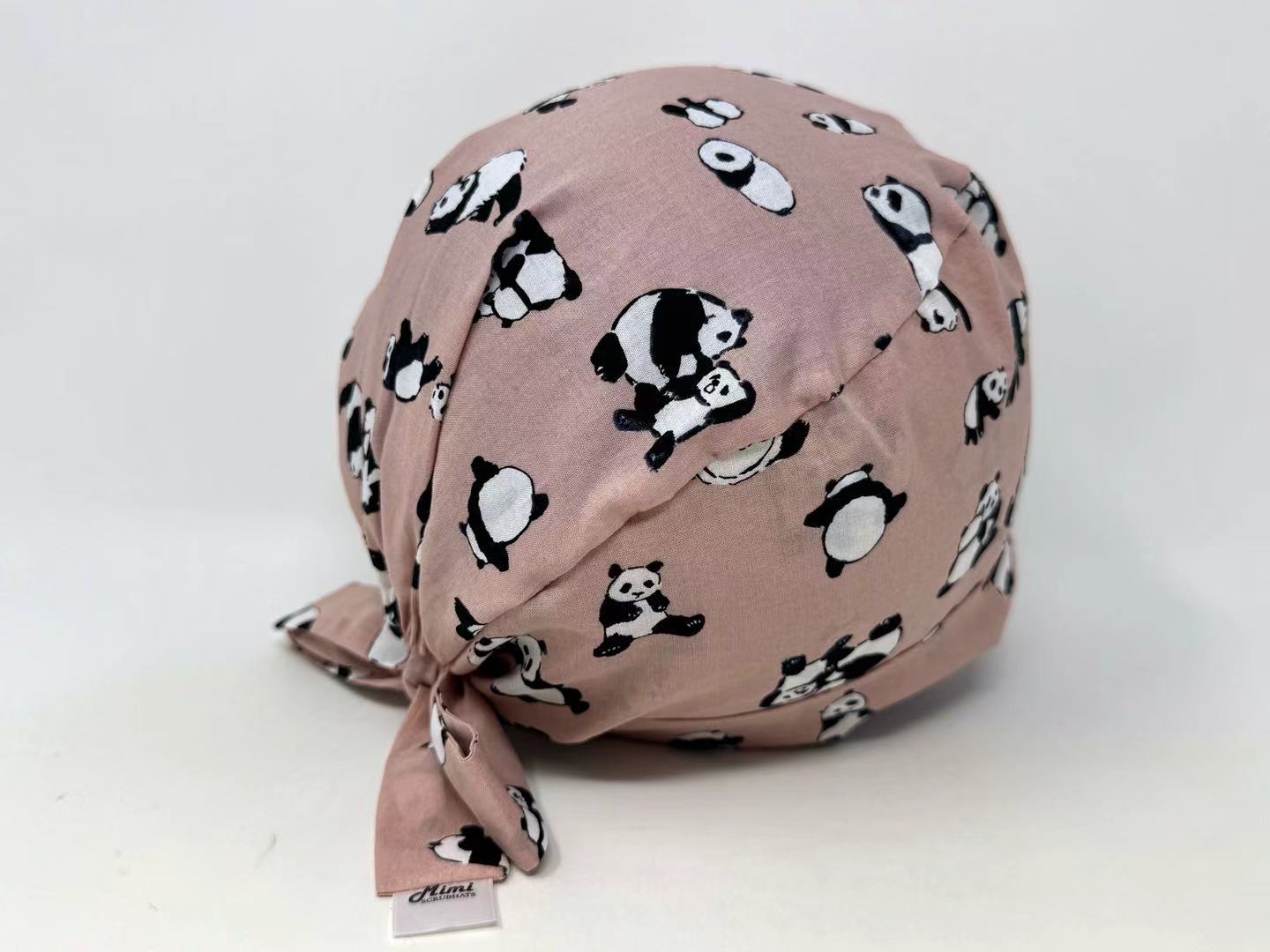 Panda Family  On Pink -Cotton Lawn