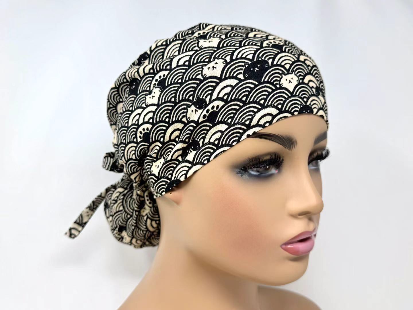 Deep Sea Cats on B *Cotton Dobby* Ponytail