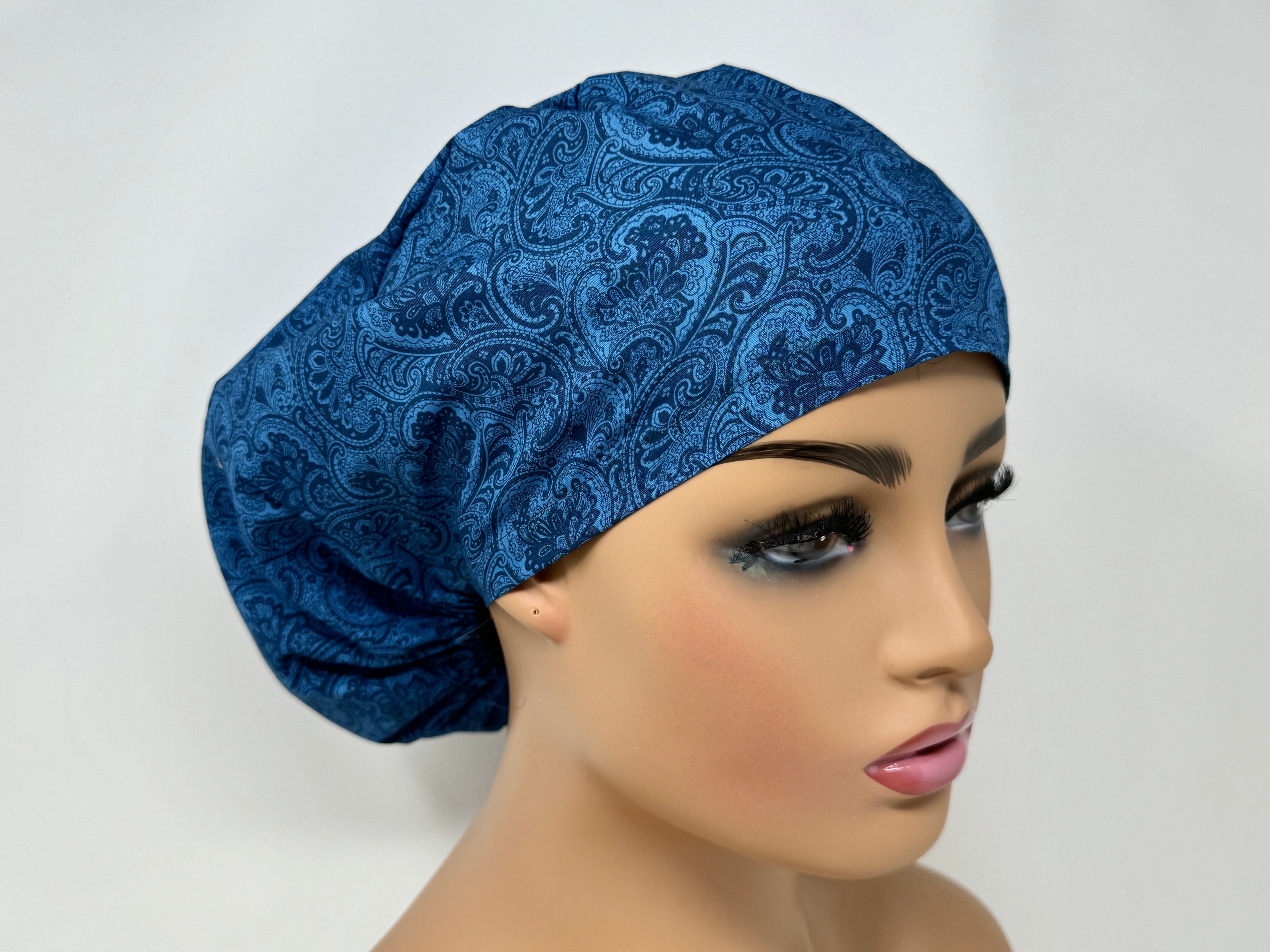 Swirl Pattern on Royal Blue - Ponytail