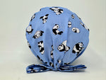 Load image into Gallery viewer, Panda Family  On Blue -Cotton Lawn
