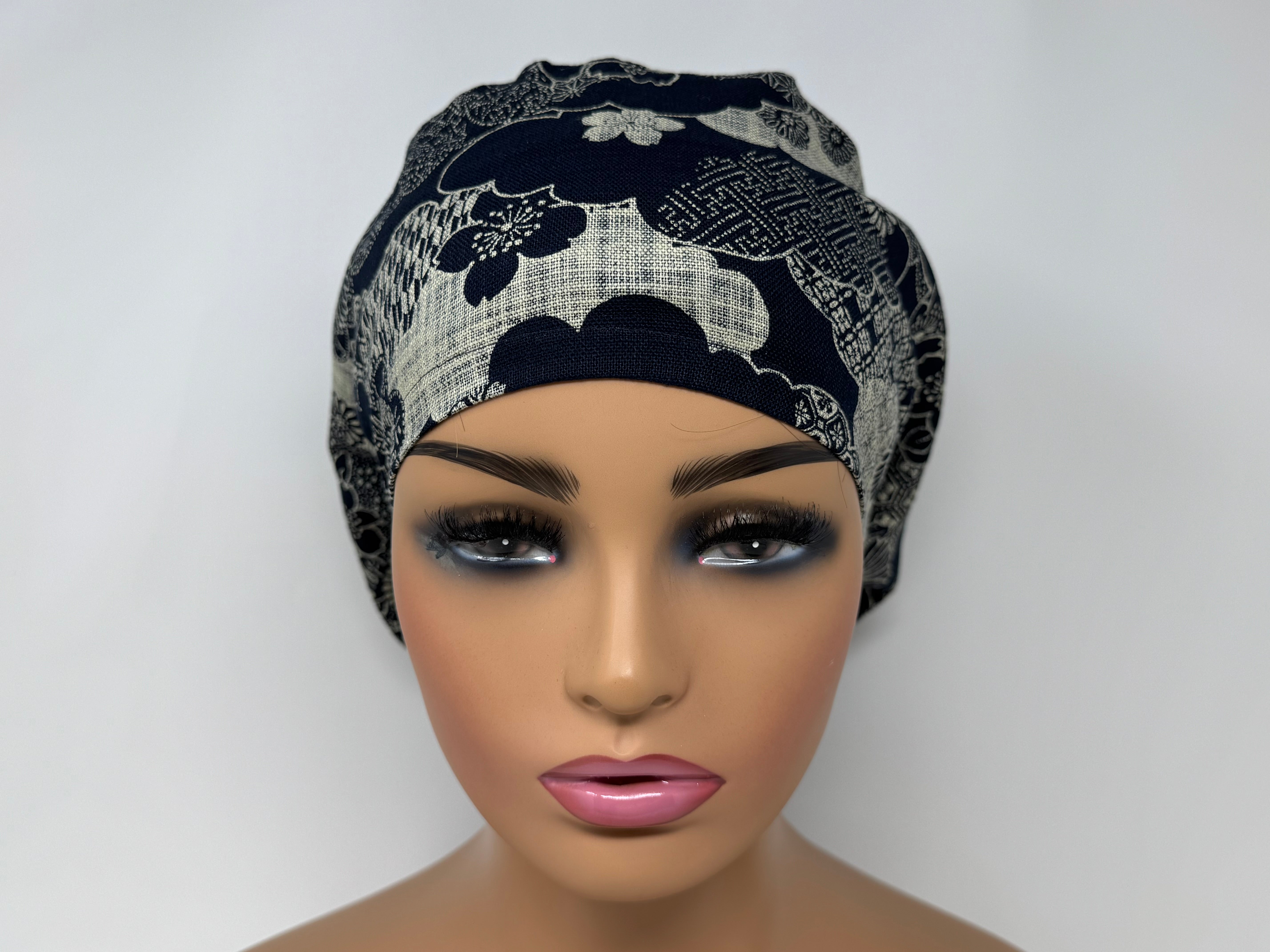 Clouds and Flowers - Indigo - Ponytail