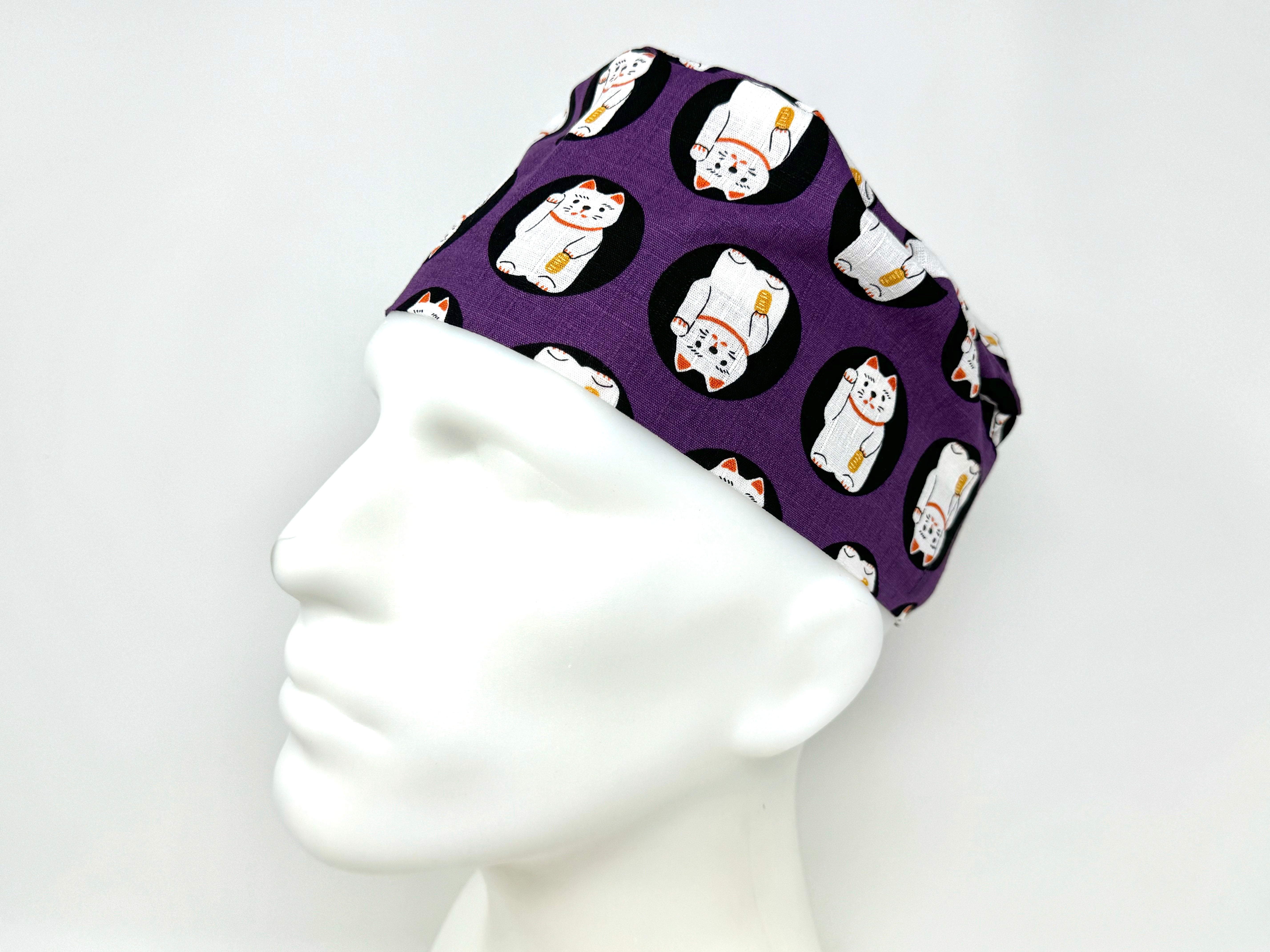 Lucky Cats On Purple - Cotton Dobby - SP