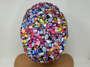 Rainbow Stones - Japanese Fabric  - Ponytail