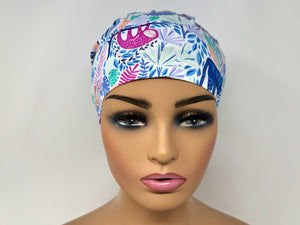 Tropical Jungle Animals -White- Ponytail