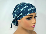 Load image into Gallery viewer, Dragonflies on Navy - Ponytail

