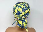 Load image into Gallery viewer, Lemon Tree on Navy - Ponytail
