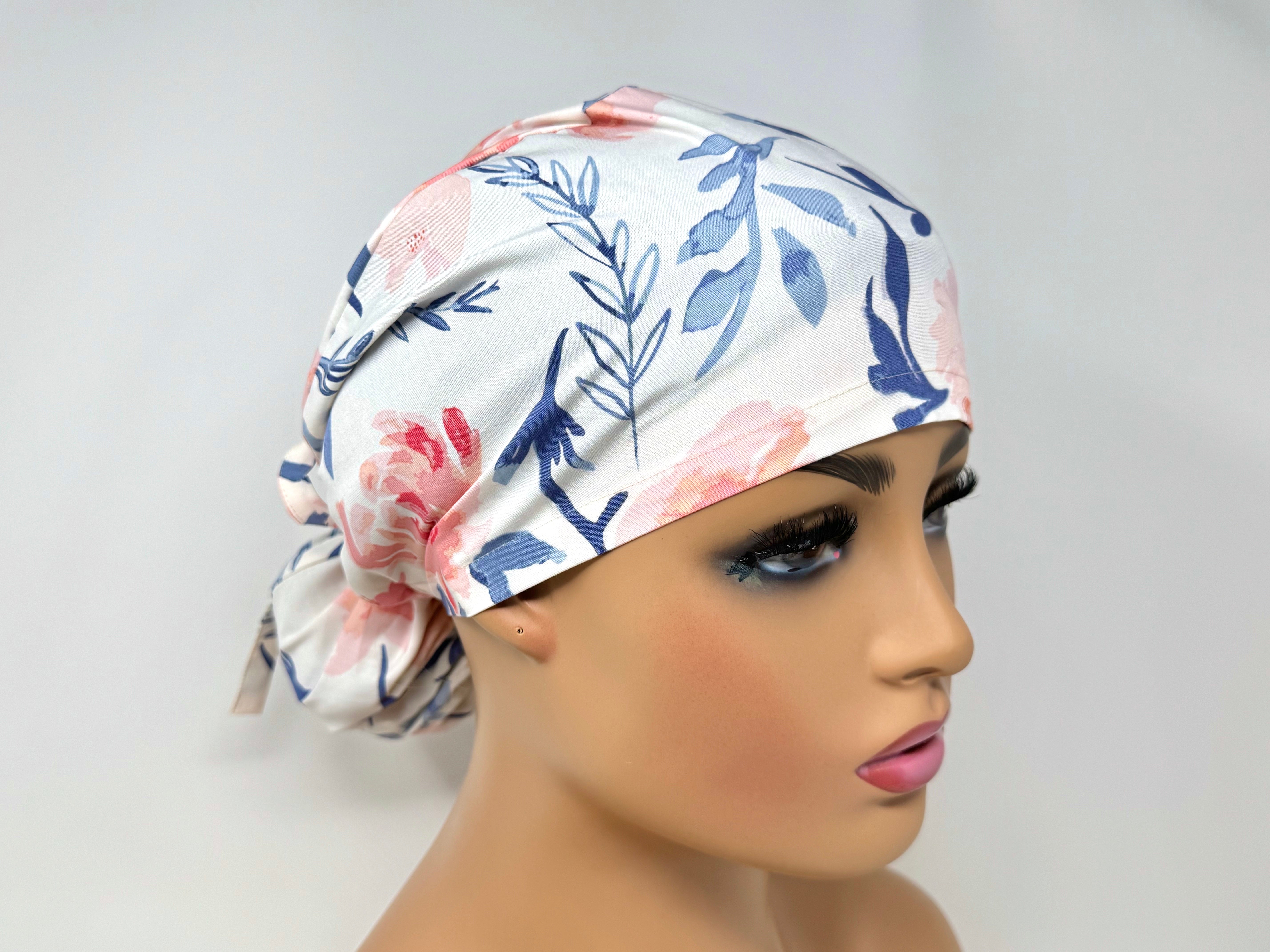 Pink Watercolor Peony - Ponytail