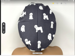 Load image into Gallery viewer, Bichon Frise on Grey - Ponytail
