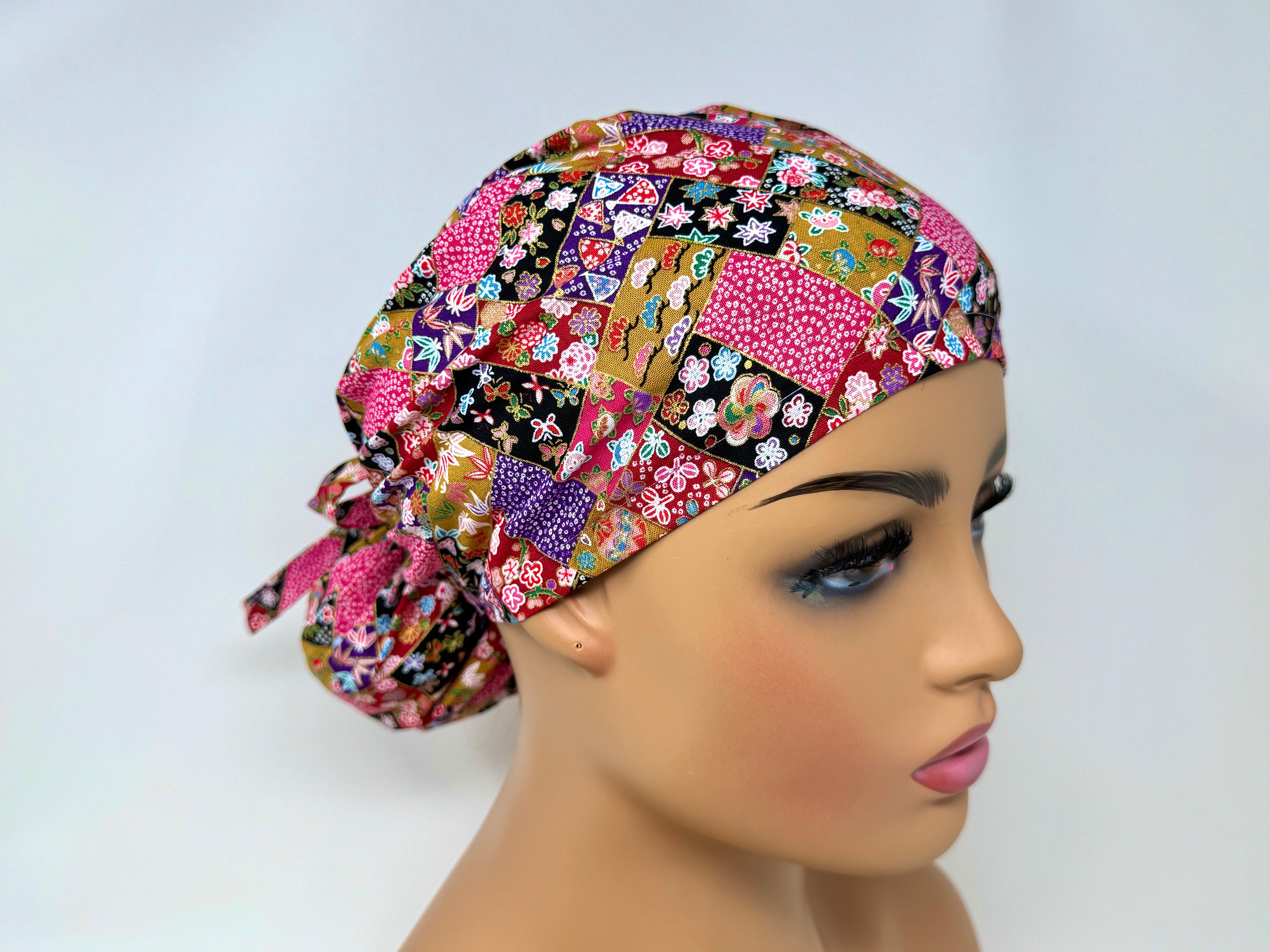 Mixed Floral Pattern C *Gold Metallic Print* - Ponytail