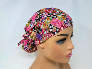 Mixed Floral Pattern C *Gold Metallic Print* - Ponytail