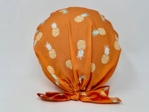 Hawaiian Pineapples on Orange - Scrub Hat