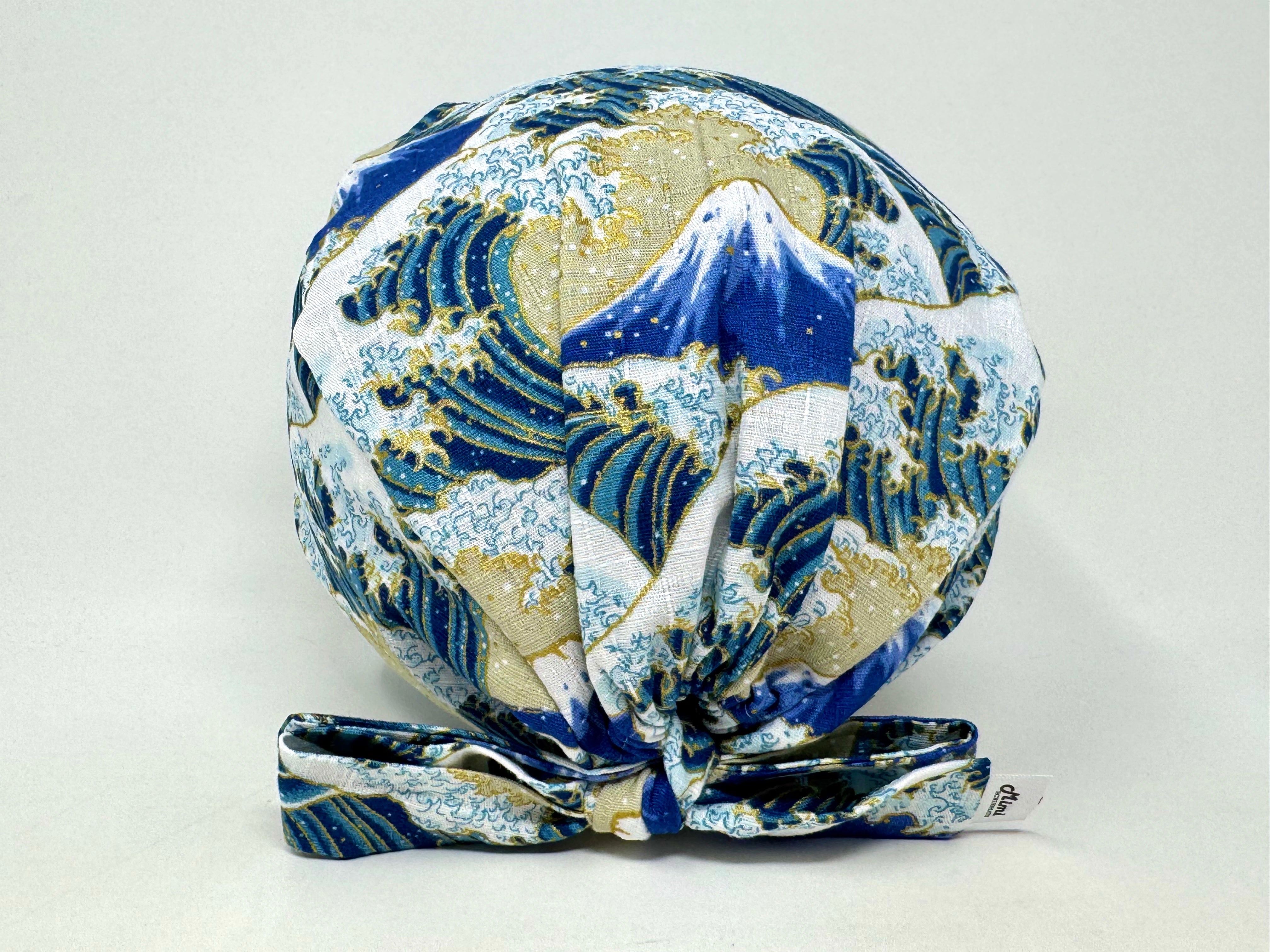 The Great Waves -*Gold Metallic Print* - Cotton Dobby