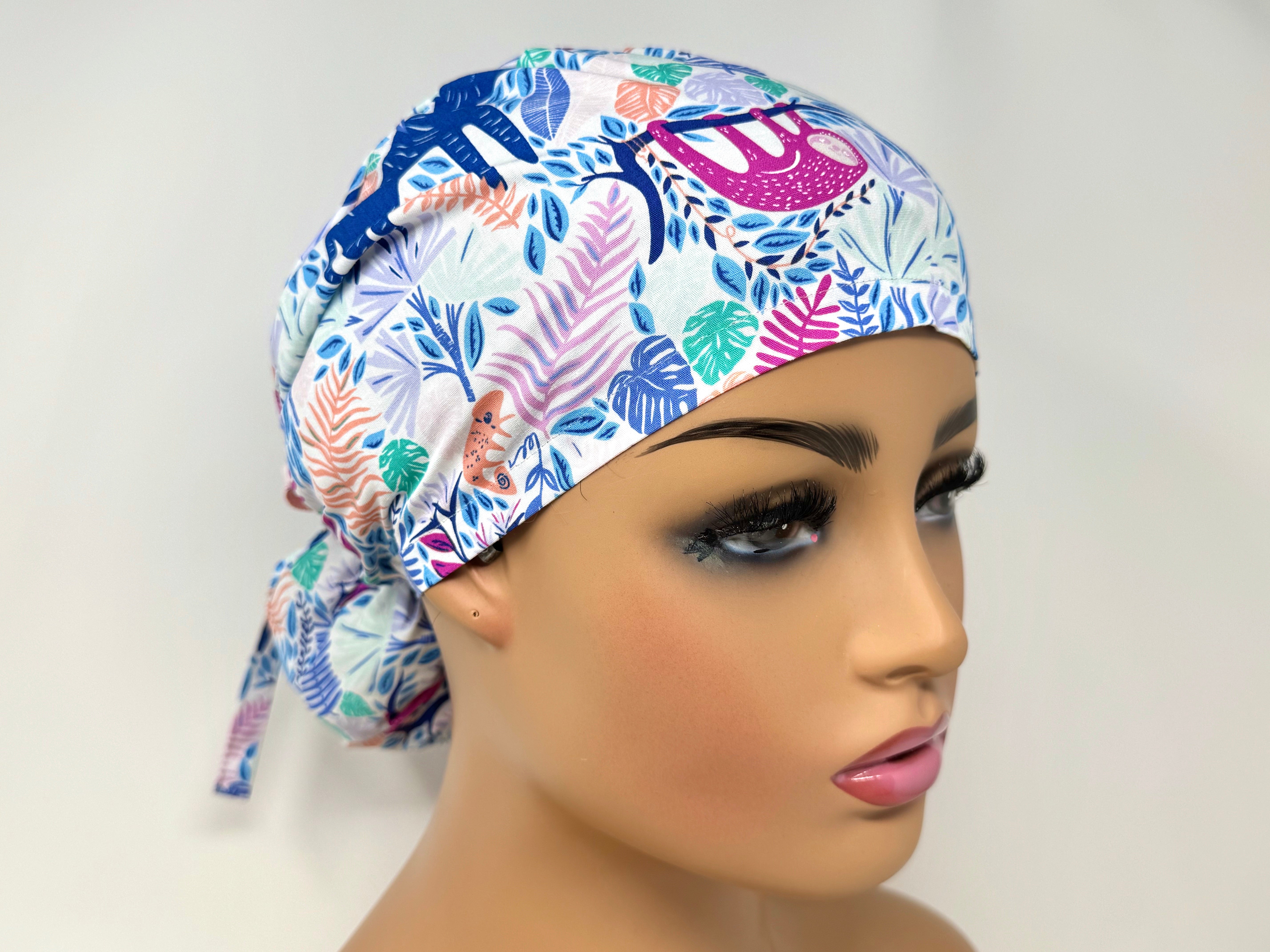 Tropical Jungle Animals -White- Ponytail