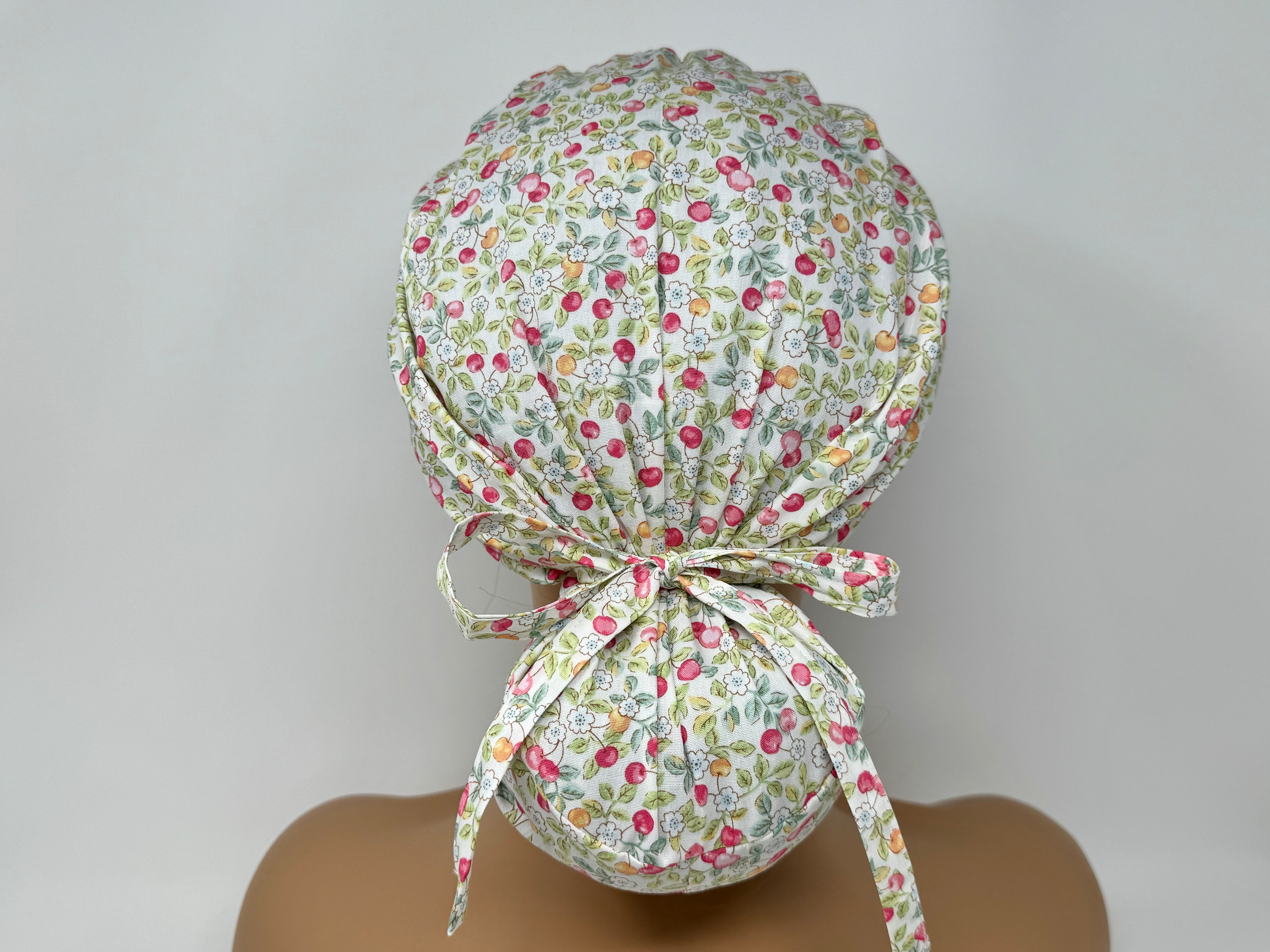 Cherries and Blossoms - Japanese fabric - Ponytail