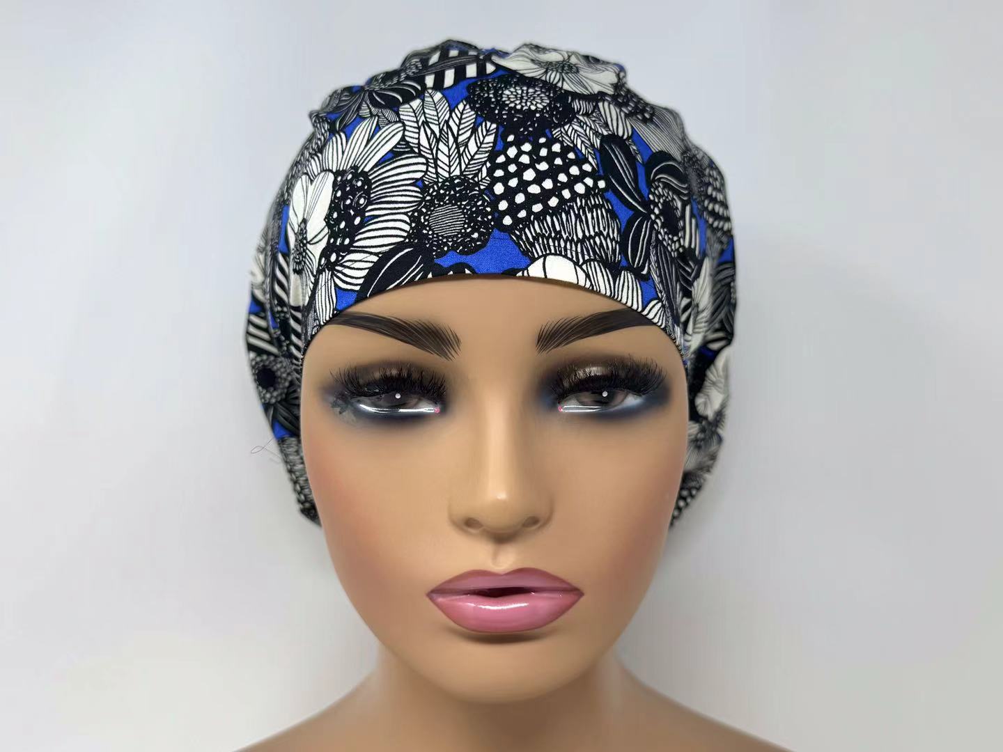 Wild Floral B - Scrub Hat - Ponytail