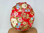 Load image into Gallery viewer, Mixed Flowers 5 - C *Gold Metallic Print* - Ponytail-Classic Japanese Fabric
