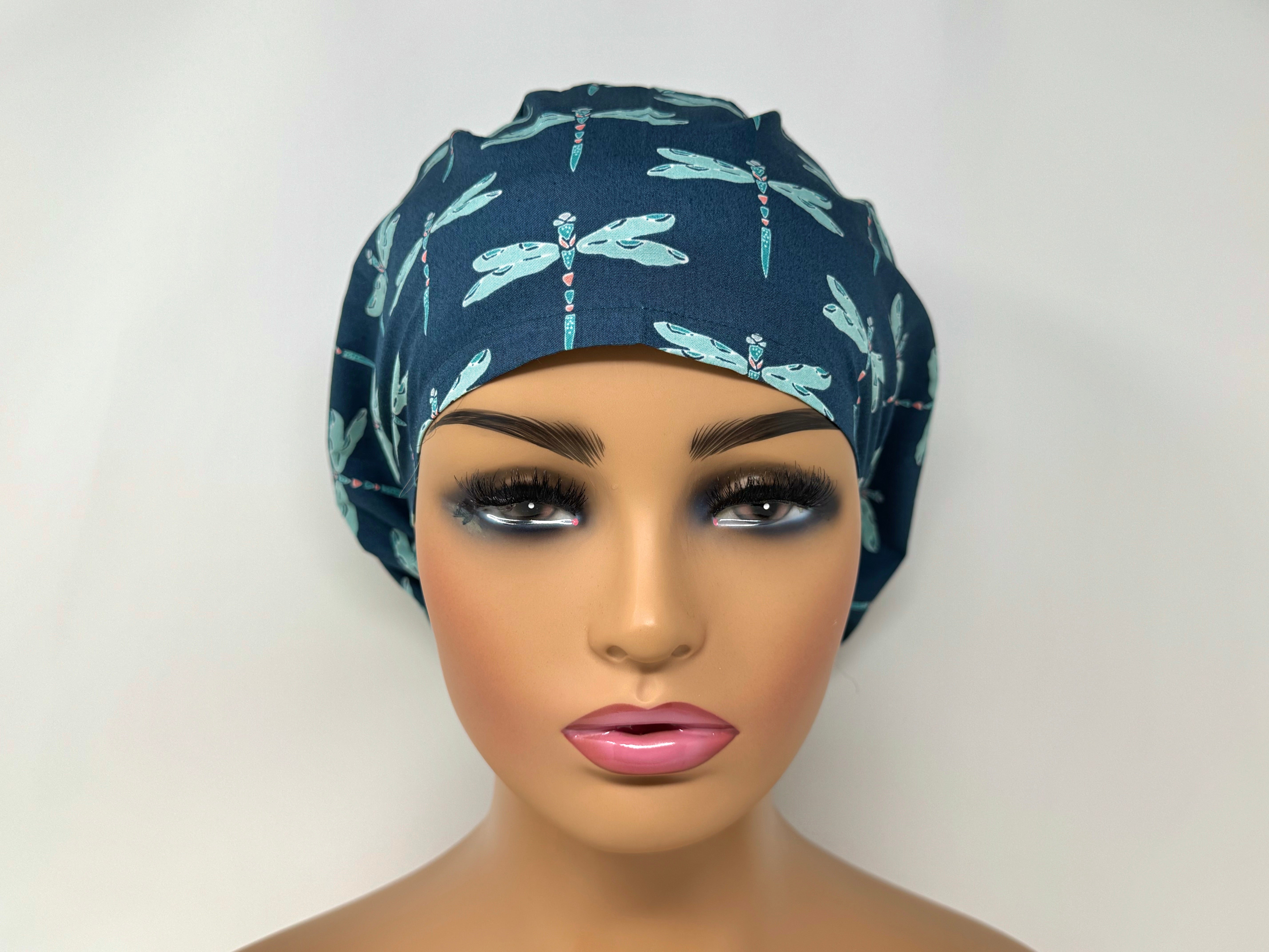 Dragonflies on Navy - Ponytail