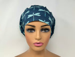 Load image into Gallery viewer, Dragonflies on Navy - Ponytail
