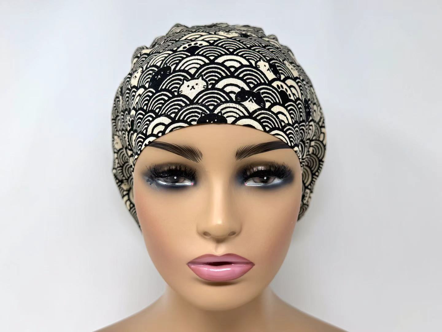 Deep Sea Cats on B *Cotton Dobby* Ponytail