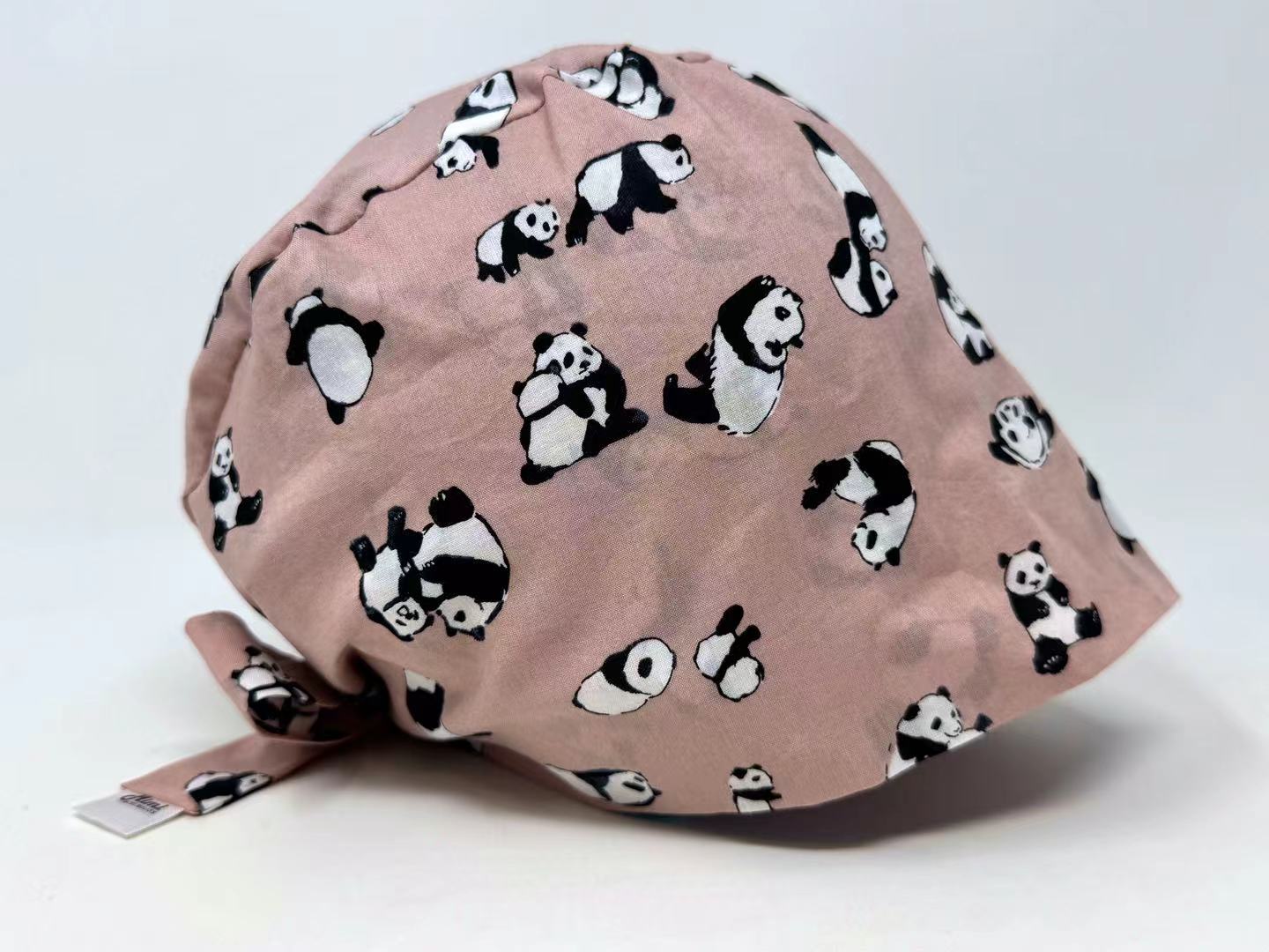 Panda Family  On Pink -Cotton Lawn