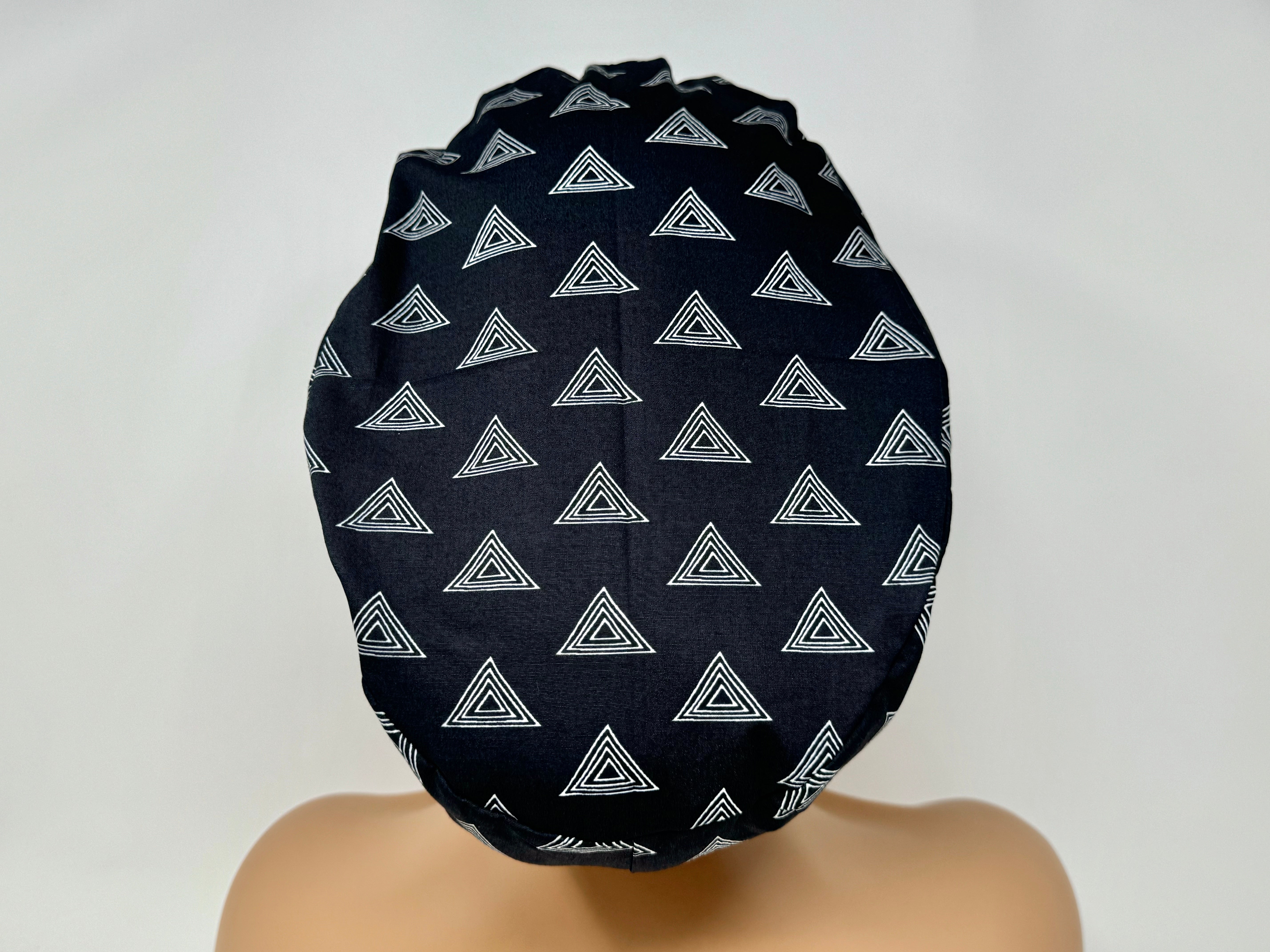 Triangles B - Silver Metallic Print  - Ponytail