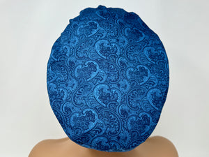 Swirl Pattern on Royal Blue - Ponytail