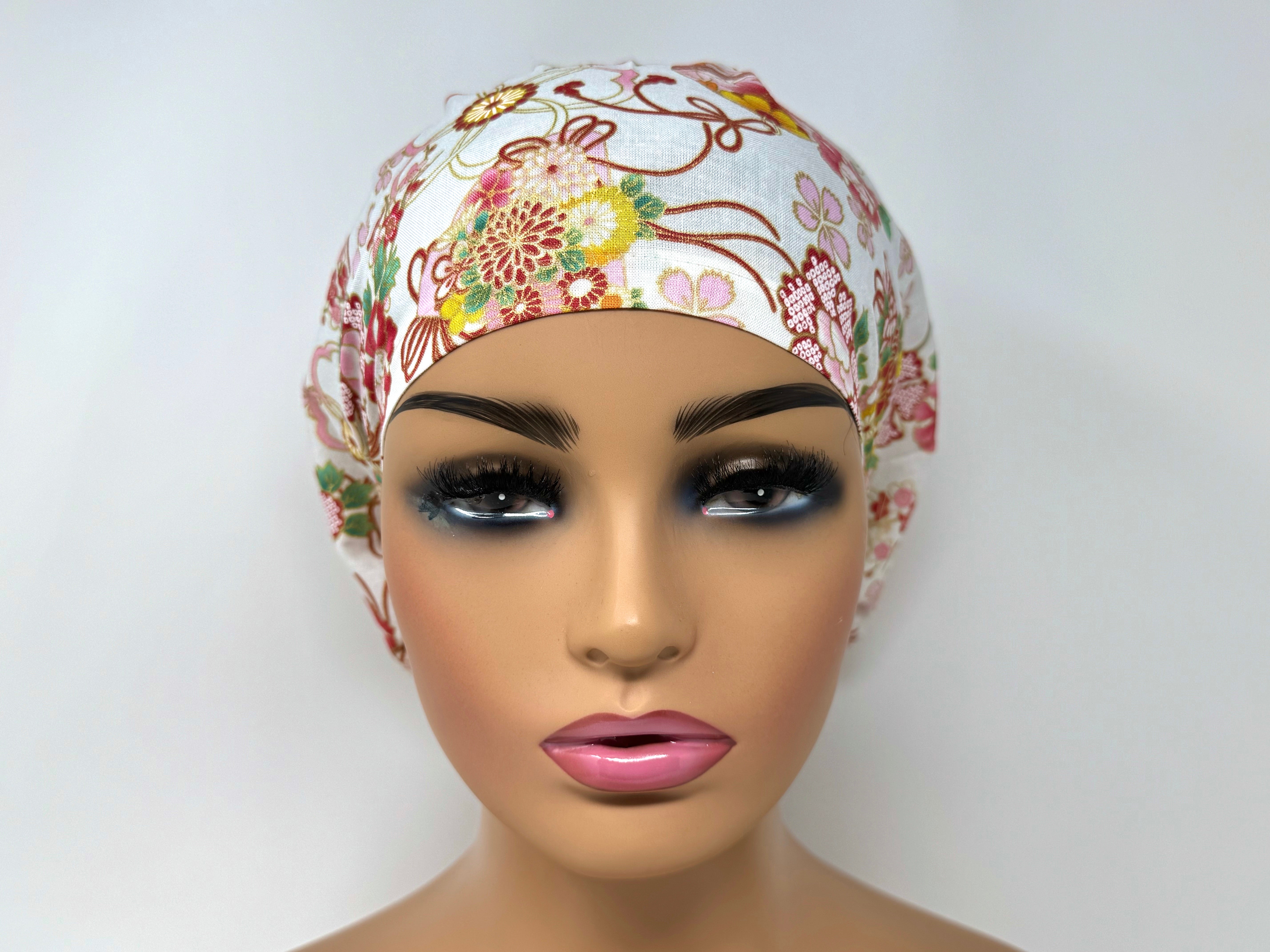 Mixed Flowers 13 - Scrub Hat - Ponytail