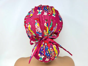 Little Maiko -  Magenta - Japanese Fabric  - Ponytail