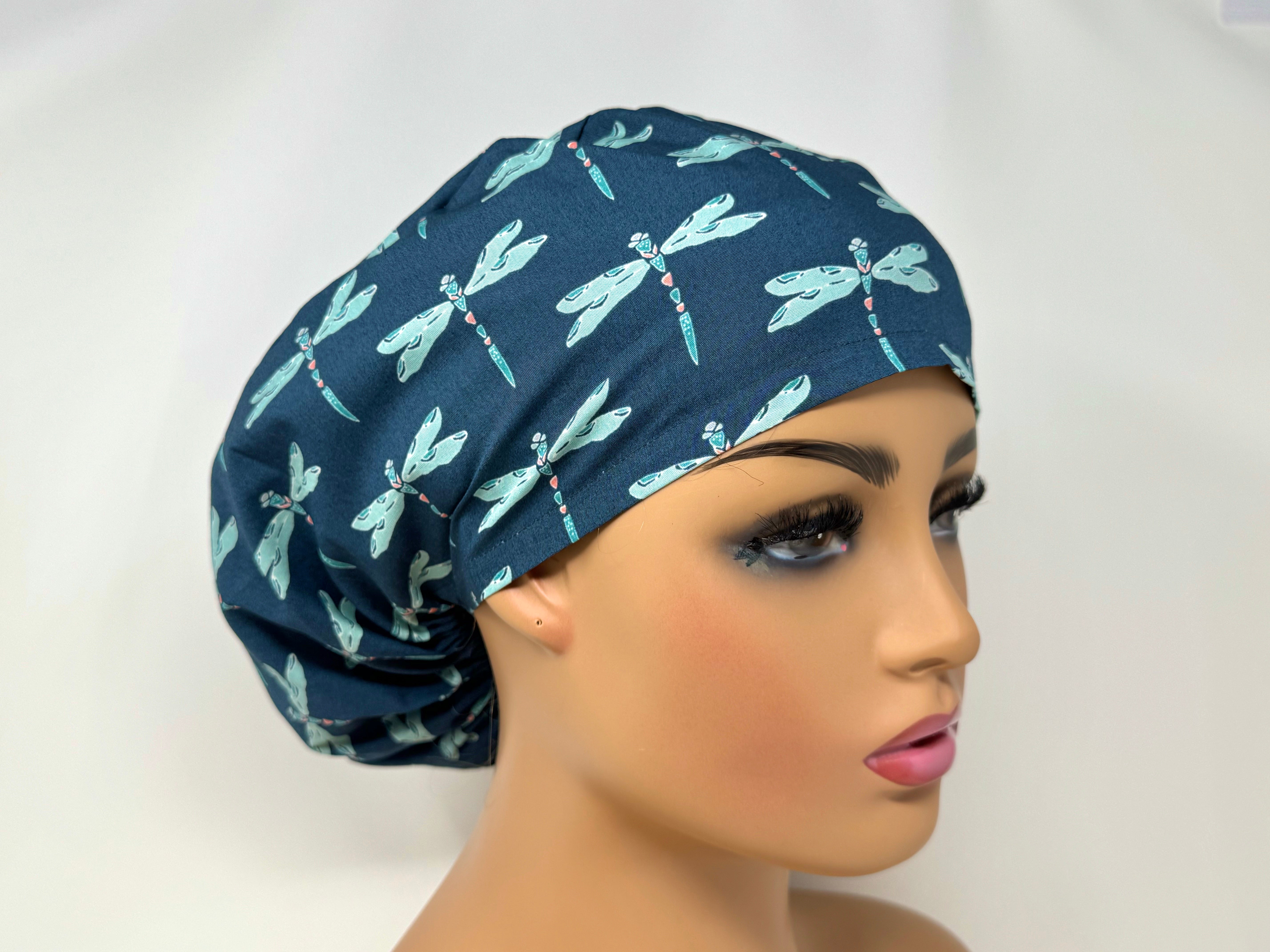 Dragonflies on Navy - Ponytail