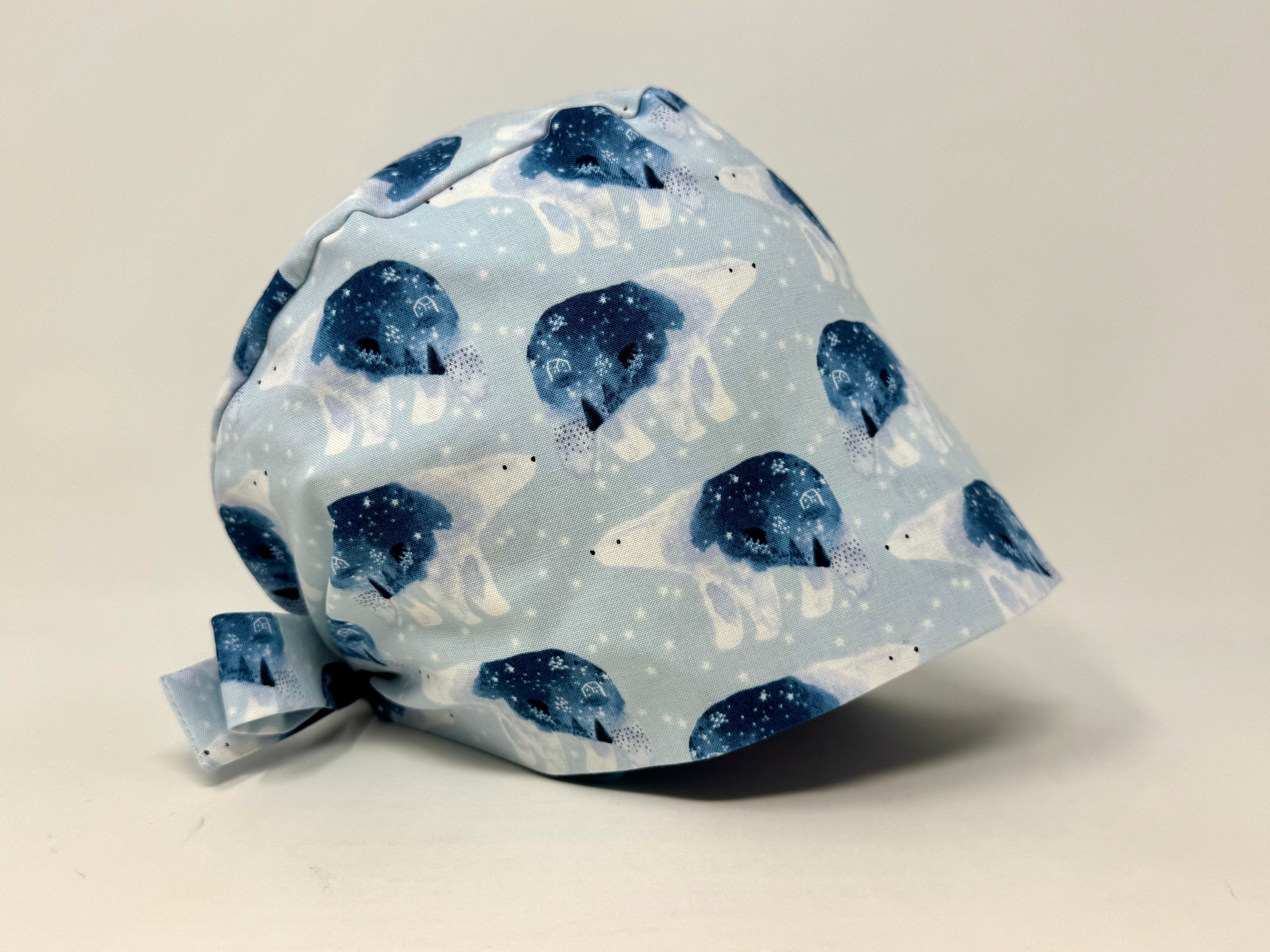 Polar Bear and Stars on Icy Blue
