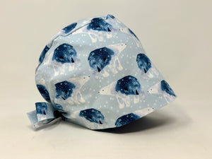 Polar Bear and Stars on Icy Blue