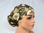 Load image into Gallery viewer, Mixed Flowers 7 *Gold Metallic Print* - Ponytail-Classic Japanese Fabric
